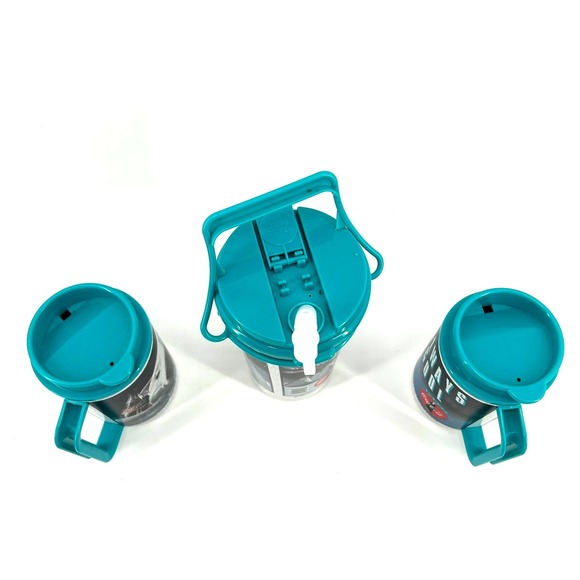 Vintage Thermo 1993 Coca-Cola Polar Bear Always Cool Tumbler & Mug Set Teal 3pc - Picture 5 of 11